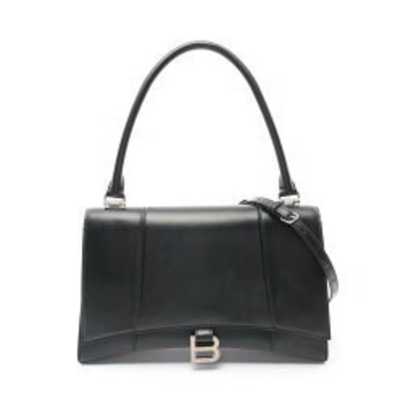 Balenciaga Hourglass Handbag Leather Black - Picture 1 of 7